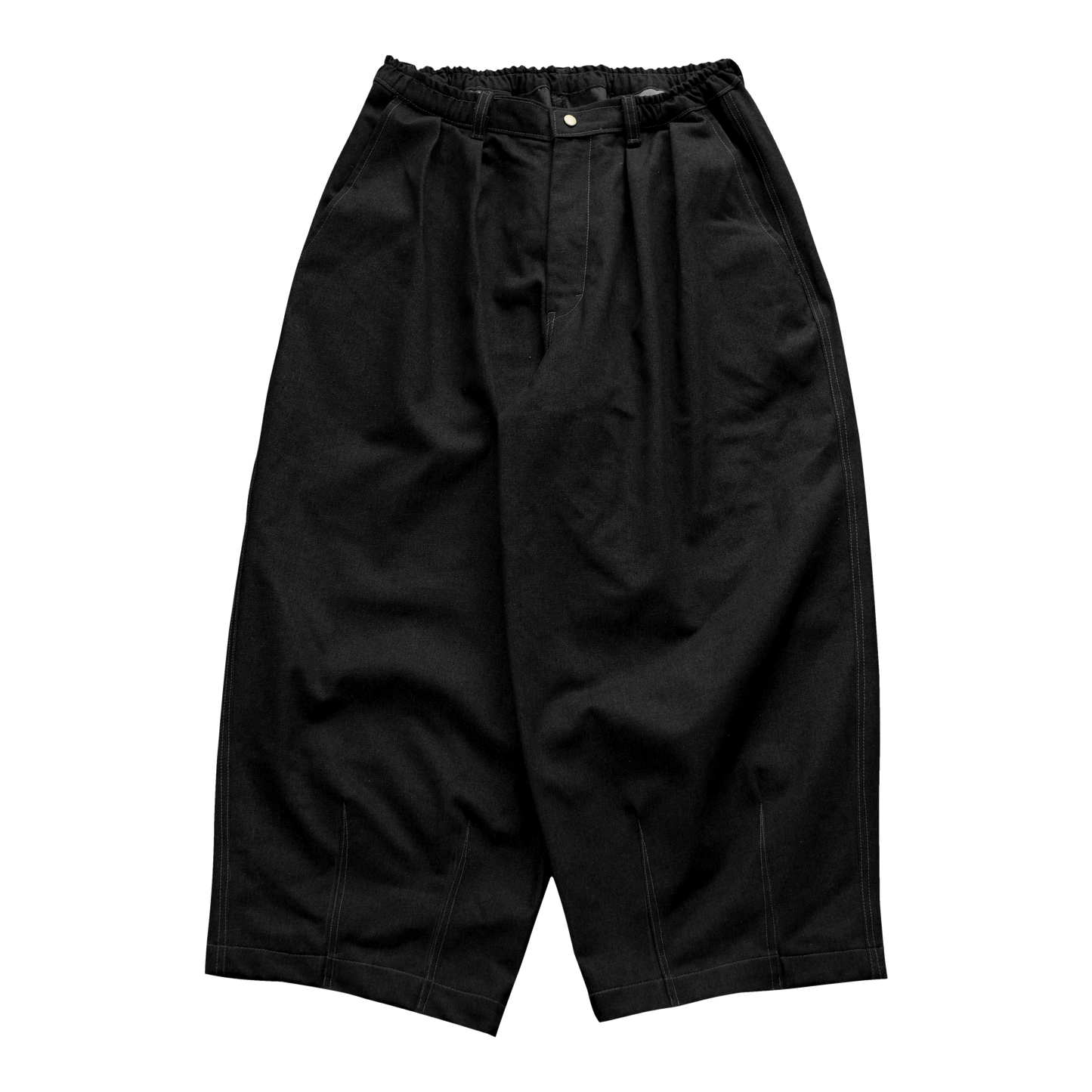 Overdye Denim Darted Balloon Pants - Black