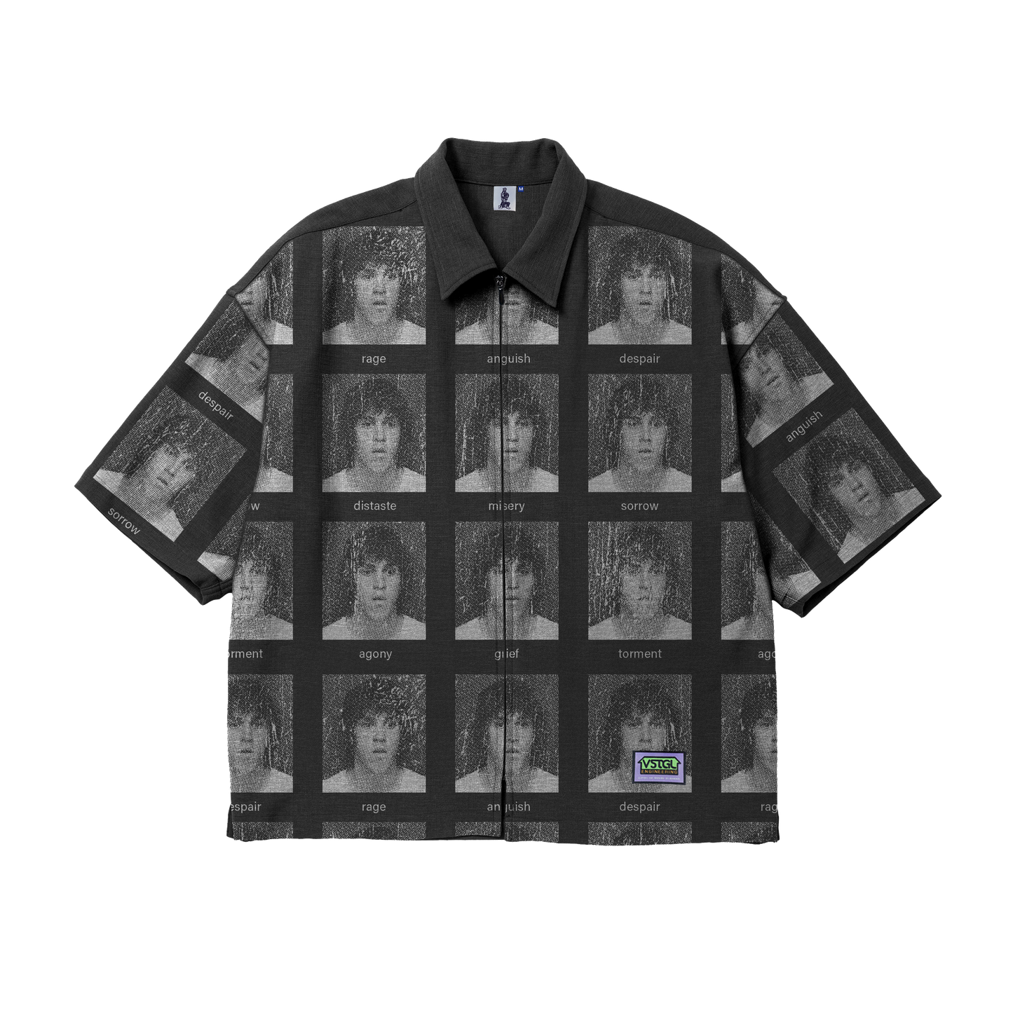 Misery Zip-Up Shirt (Black)