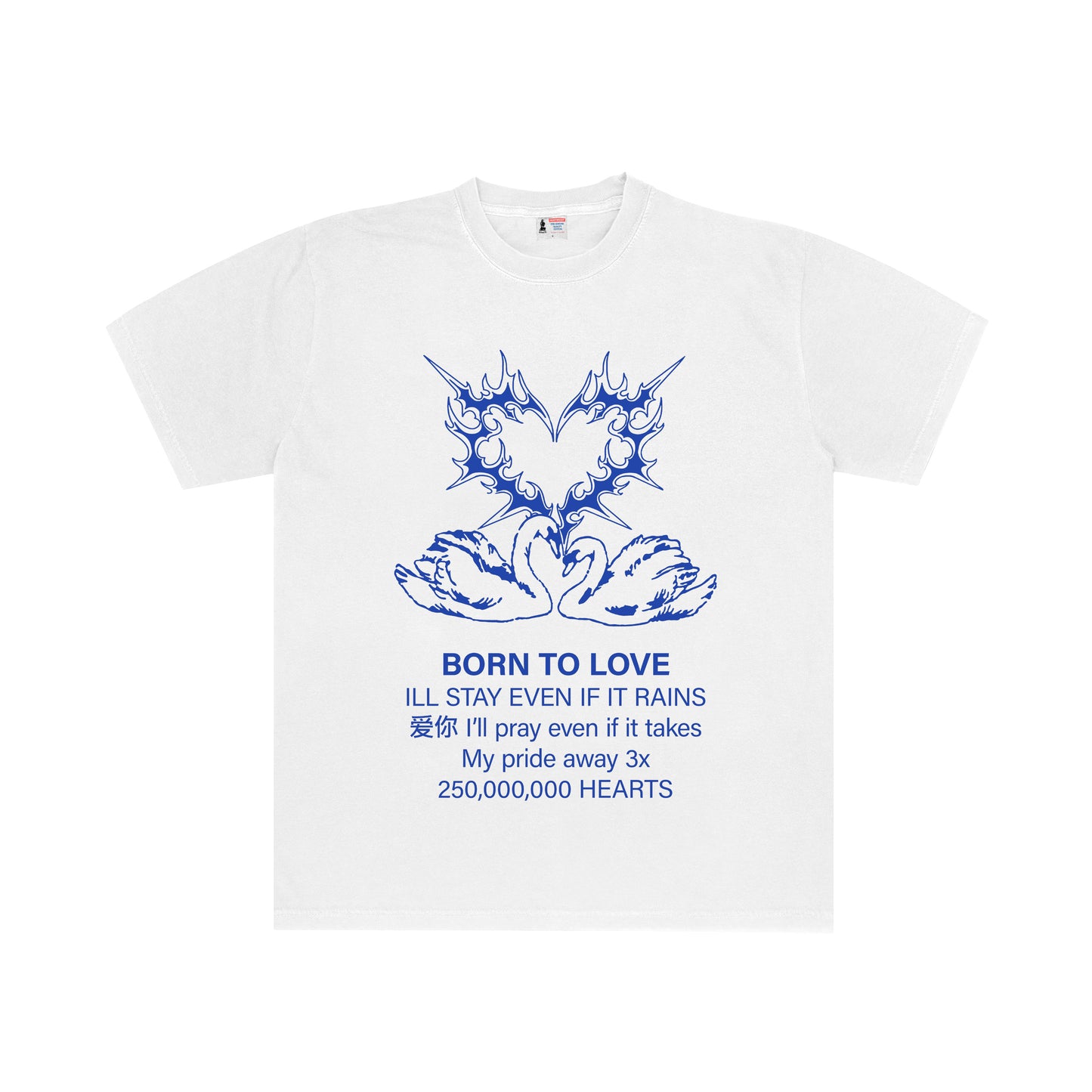 Vestigial + 25 Hearts - Swan Tee (White)