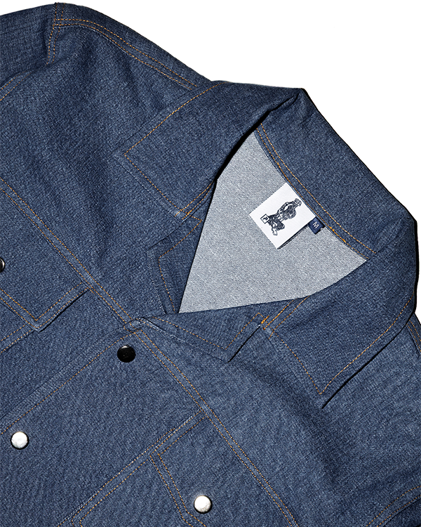 Washed Denim Trucker Jacket [Blue]
