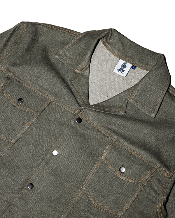 Washed Denim Trucker Jacket [Green]