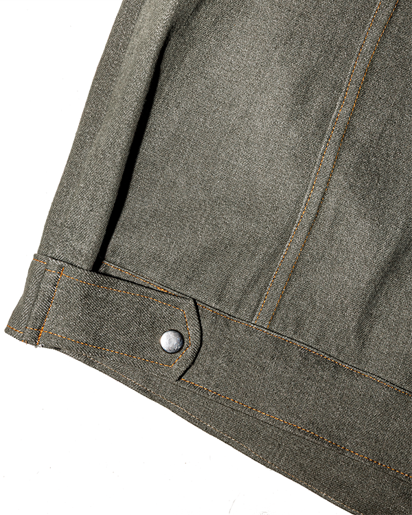 Washed Denim Trucker Jacket [Green]