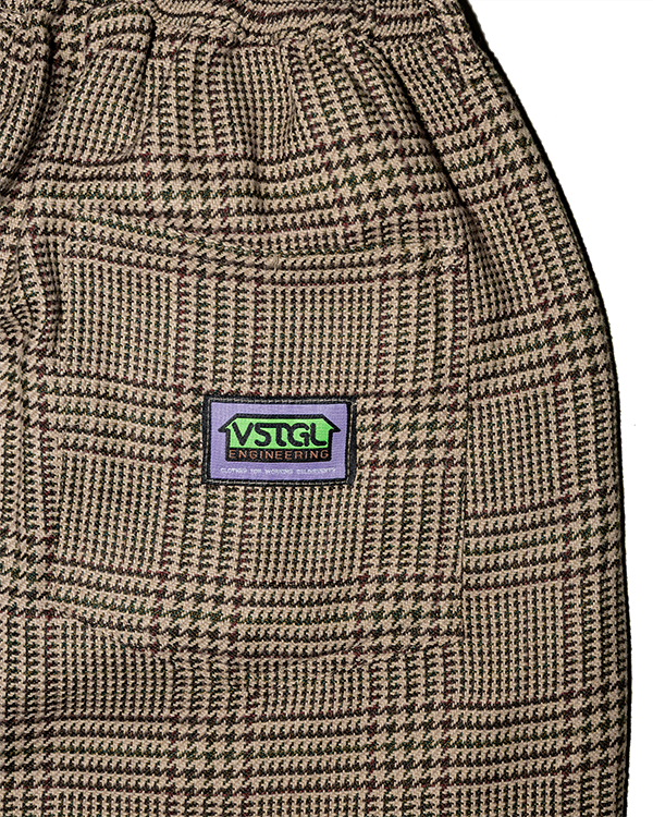 Soft Wool Trouser Shorts [Houndstooth Plaid]