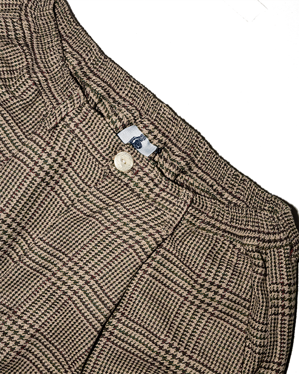 Soft Wool Trouser Shorts [Houndstooth Plaid]