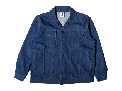 Washed Denim Trucker Jacket [Blue]