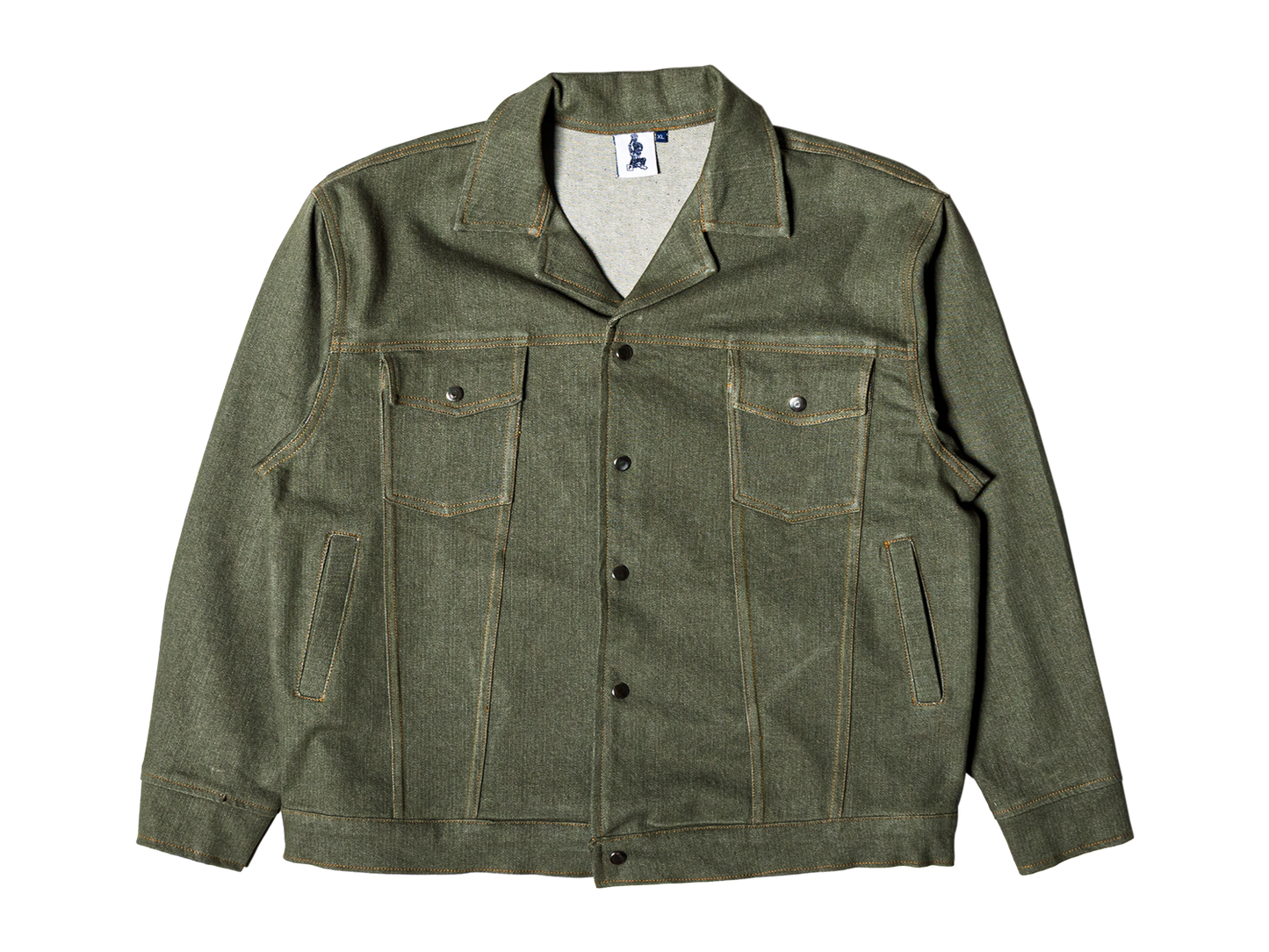 Washed Denim Trucker Jacket [Green]