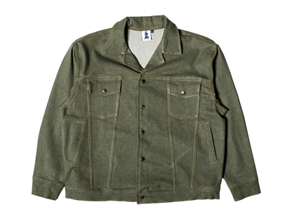 Washed Denim Trucker Jacket [Green]