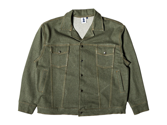 Washed Denim Trucker Jacket [Green]