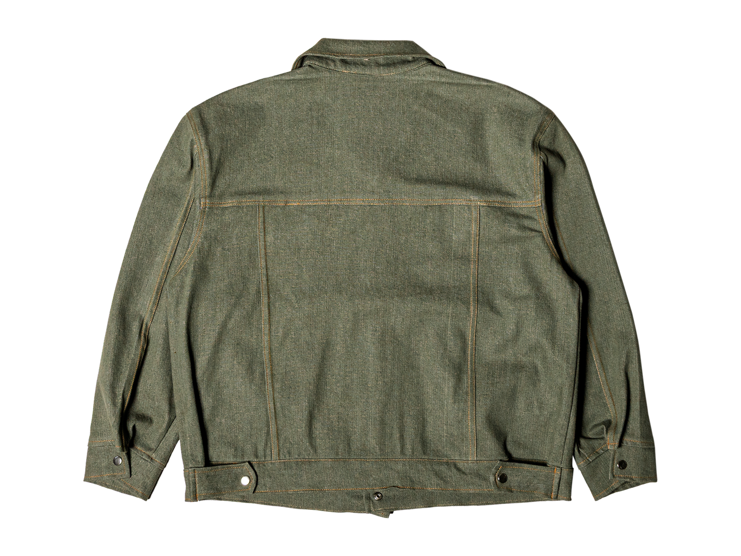 Washed Denim Trucker Jacket [Green]
