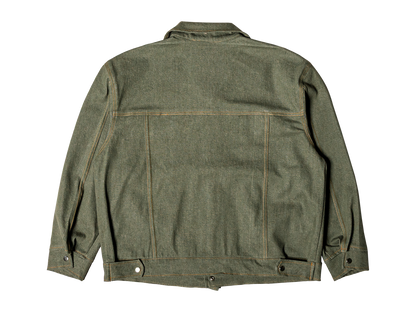Washed Denim Trucker Jacket [Green]