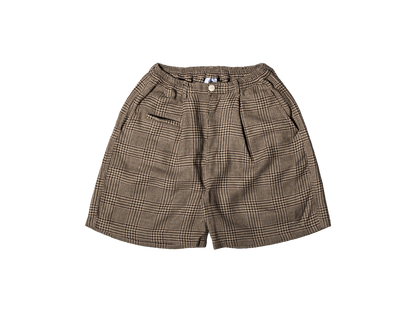 Soft Wool Trouser Shorts [Houndstooth Plaid]