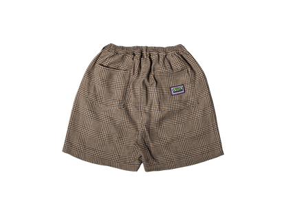 Soft Wool Trouser Shorts [Houndstooth Plaid]