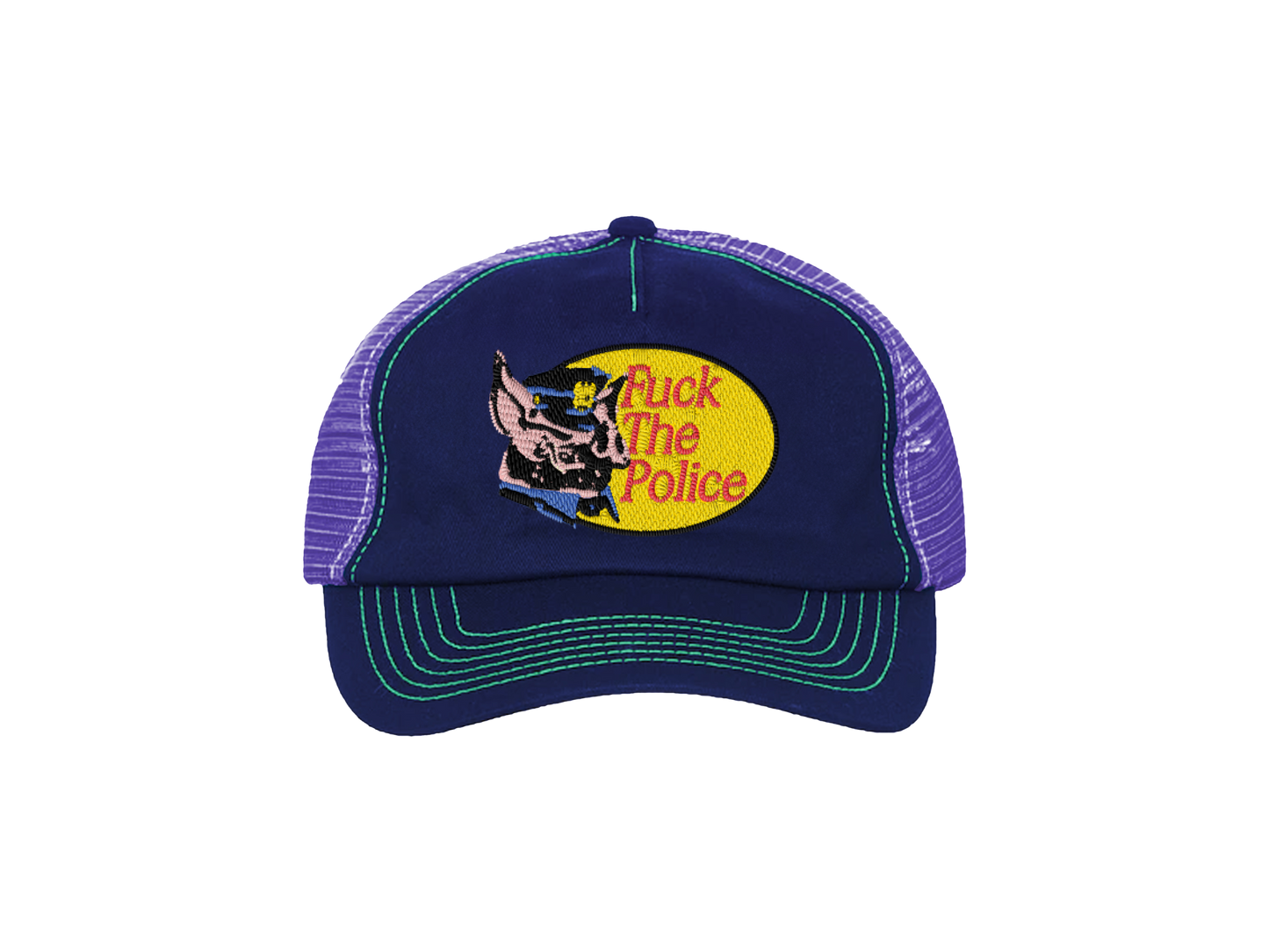 Piggy Lowpro Trucker Cap - Navy/Purple