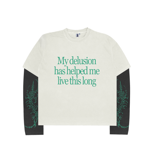 Delusion Layered L/S Tee - White