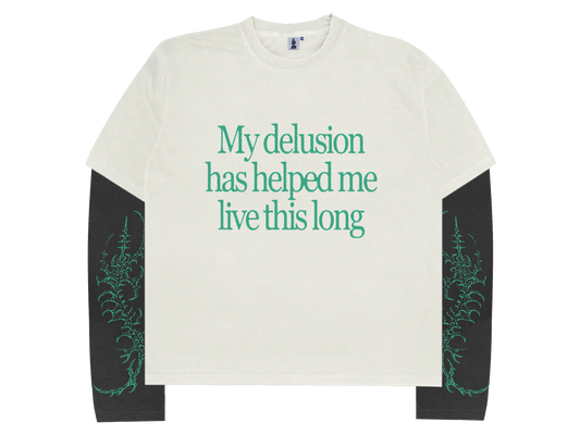 Delusion Layered L/S Tee - White