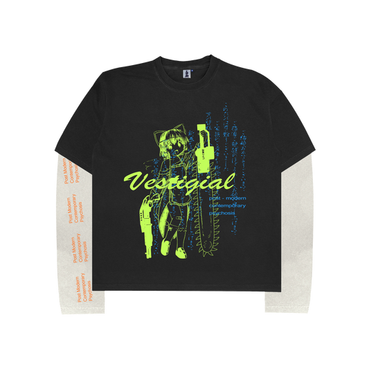 Baka-Chan Layered L/S Tee (Black)