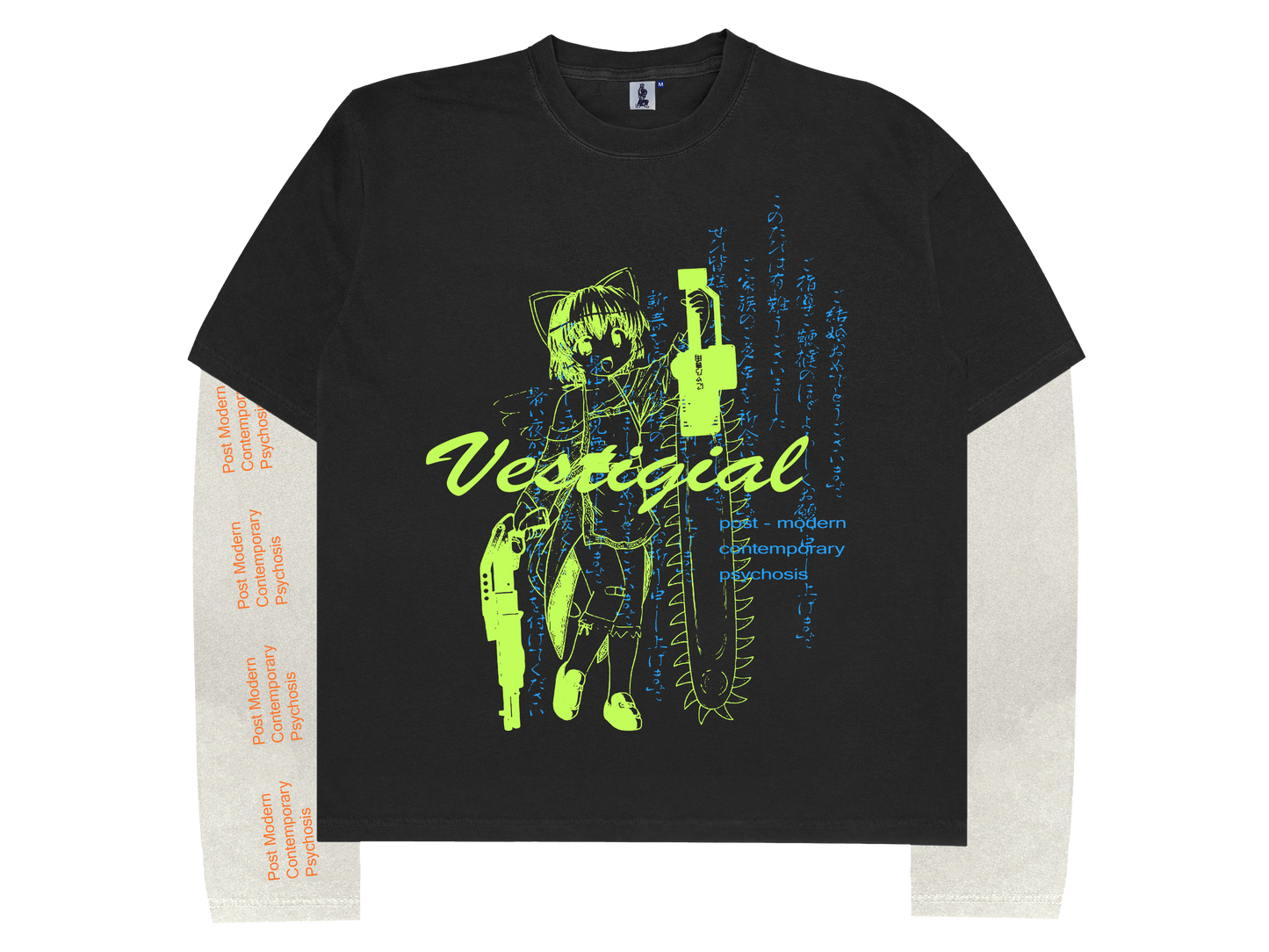 Baka-Chan Layered L/S Tee (Black)