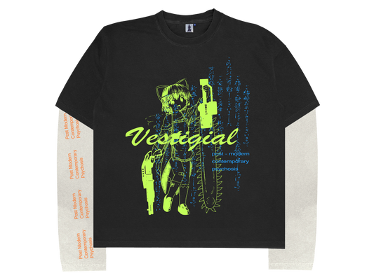 Baka-Chan Layered L/S Tee (Black)